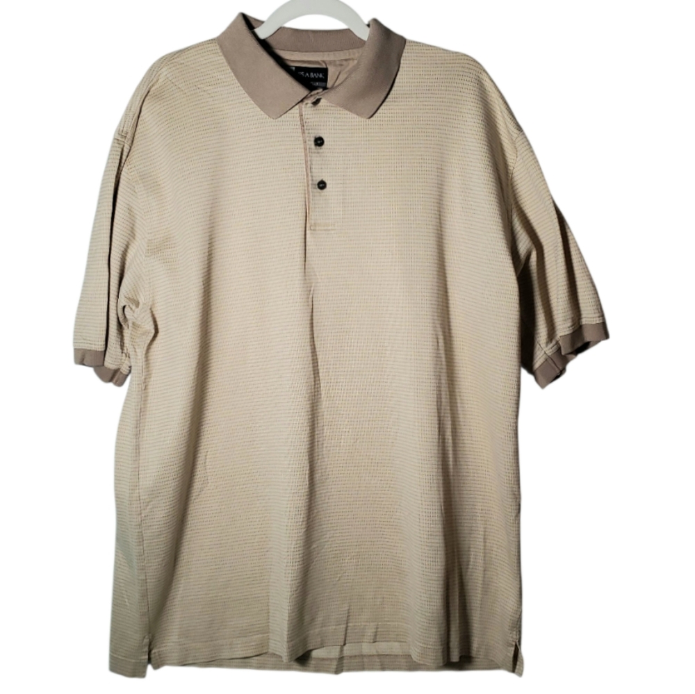 Jos A Bank Ledbetter Golf Polo Preppy Casual Vacation Office Outdoors Shirt XL